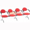 Cadeiras Longarinas Presence Cromadas 4 lugares com braço linha alta