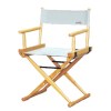Cadeira Diretor de Cinema lona branca madeira clara marfim