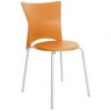 Cadeiras bistrô Rhodes polipropileno laranja